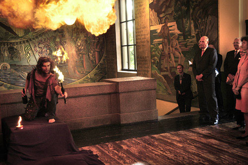 Fra åpningen av Nasjonalbiblioteket, 15. august 2005 (Foto: Ann Iren Ødeby)