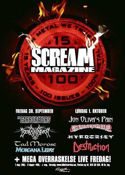 Scream Magazine feirer 15 år og 100 nummer (Plakat)