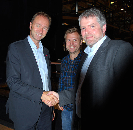 Trond Giske, Torgeir Michaelsen og Gunnar Grinaker (Foto: ostafjellske.no)