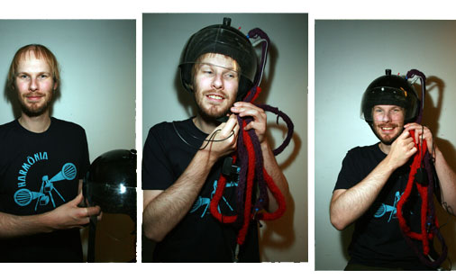 Jørgen Skjulstad med hjelm