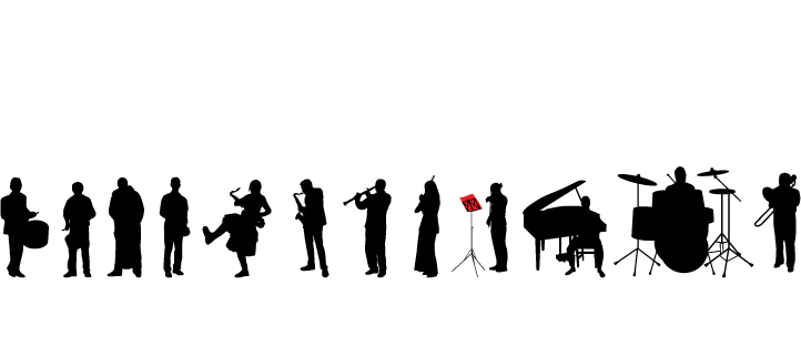 Illustrasjon musikanter