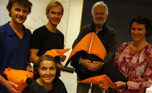 Gjengen som jobber med Rhyme prosjektet: Jo Herstad (førsteamanuensis ved Institutt for informatikk ved Universitetet i Oslo), komponist Anders Petter Andersson, Even Ruud (musikkterapiprofessor ved Norges Musikkhøgskole), Karette Stensæth (førsteamanuensis i musikkterapi ved Norges Musikkhøgskole) og Birgitta Cappelen (førsteamanensis ved Arkitektur og designhøgskolen).