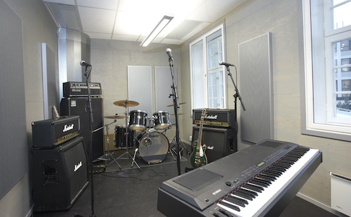 Øvingsrom på Øvingshotellet