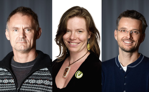 MFO sitt lokalstyret ved NMH (fv.): Håkon Storm Mathisen, Guro Gravem Johansen og Håkon Kvidal.