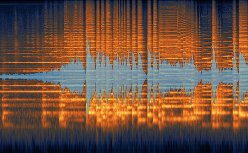 Spektrogram av introen til Beethovens 9. symfoni, fremført av TSO.