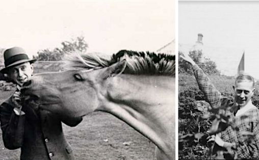 Fartein Valen ler mykje når han gløymer å posere. To døme frå boka.