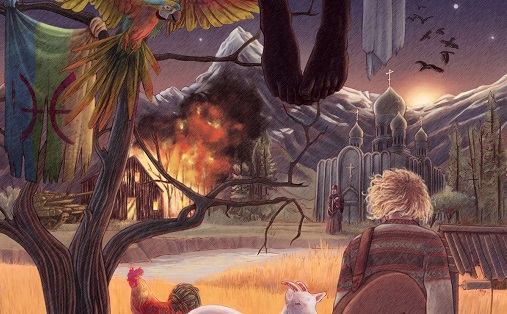 Utsnitt av album coveret på Unsongs av Moddi