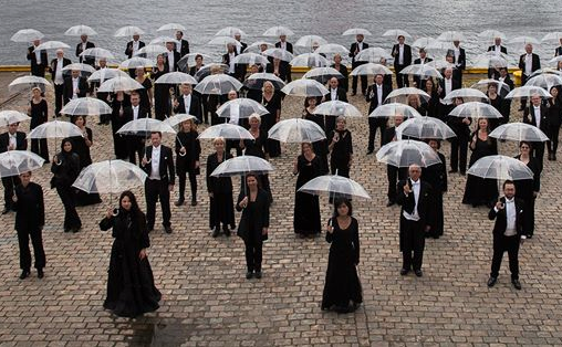 Bergen Filharmoniske Orkester fremfører musikk av Nordheim og Nørgård under konserten Nordisk Prisme i juni 2015 . Foto: Oddleiv Apneseth