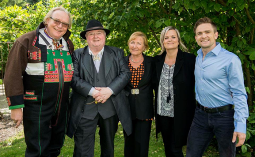 Hallvard T. Bjørgum, Knut Buen, Kirsten Bråten Berg, Annbjørg Lien og Hallgrim Hansegård. Foto: Sara Rose www.ajhs.no