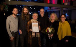Styret i Grenland Jazzforum med styreleder i Norsk jazzforum, Ingrid Brattset Foto: Morten Bjerk/Norsk jazzforum