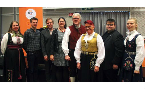 Forbundsstyret i Norges Musikkorps Forbund de neste to årene. (Vigdis Villanger var ikke til stede da bildet ble tatt)