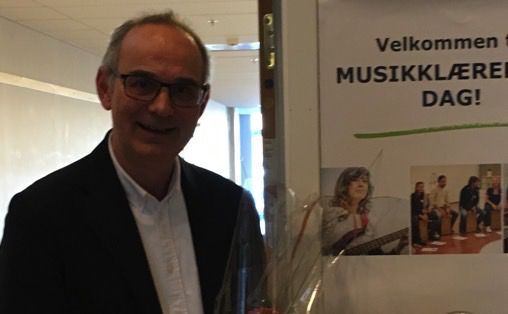 Vinner av Musikklærerprisen 2017 Fridtjof Hjertås Foto: Musikk i skolen