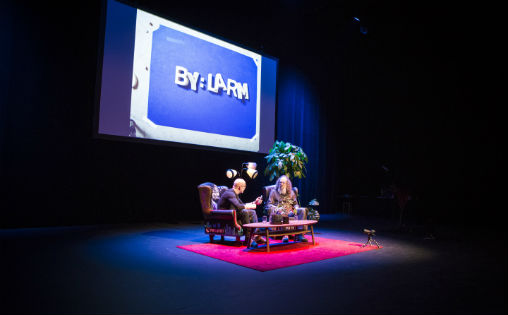 Bilde fra seminar på Bylarm 2018, &laquo;Tales from the Punkerpad&raquo; med Andrew Scheps