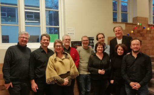 Fellesbilde utøverne i prosjektet (Un )settling Sites and Styles: Performers in Search of New Expressive Means