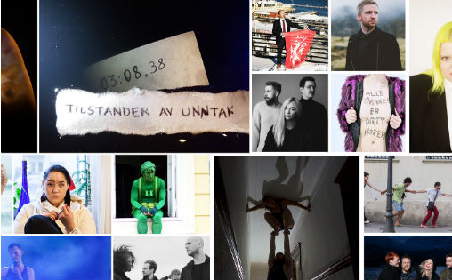 Utsnitt av bildekollasj. LØV, Jackie Charles, Lil Halima, Alma, Hollow Hearts, Senjahopen, Ólafur Arnalds, Nils Bech, Vokal Nord og Trondheim Jazzorkester med Ole Morten Vågan og Flu Hartberg er noen av årets artister på Festspillene i Nord Norges musikkprogram