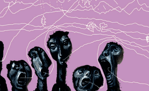 Faksimile av Arne Nøsts illustrasjon til Enger utvalgets kulturpolitiske utredning