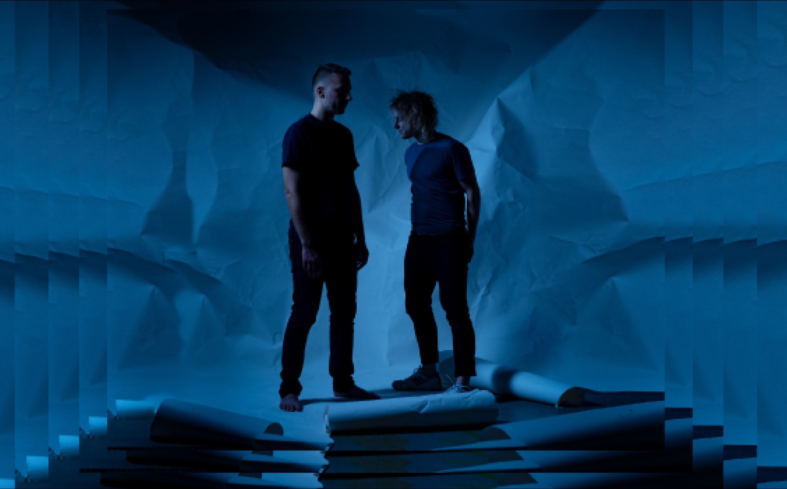 Bilde fra Nordnorsk Jazzensembles første produksjon, Vippepunktet, med musikk av Jakop Janssønn og tekster av Pål Moddi Knutsen