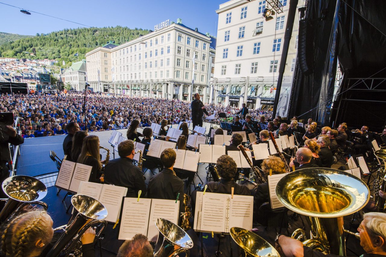 Fra korpsfestivalen i Bergen