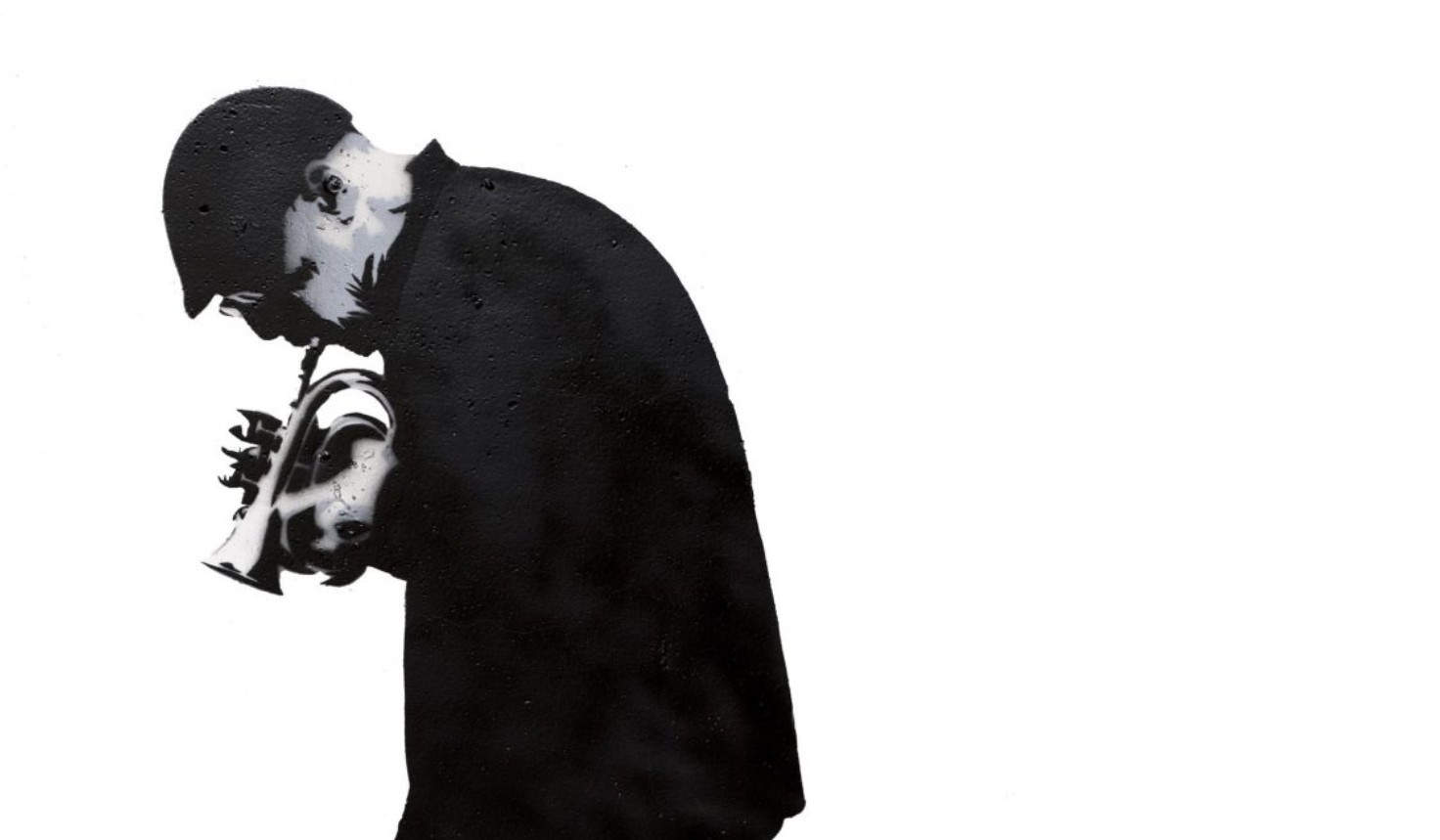 Vossajazz er avlyst palmehelgen 2021. Bildet er utsnitt av årets Vossajazz plakat med musiker Per Jørgensen, laget av gatekunstner ITPD.