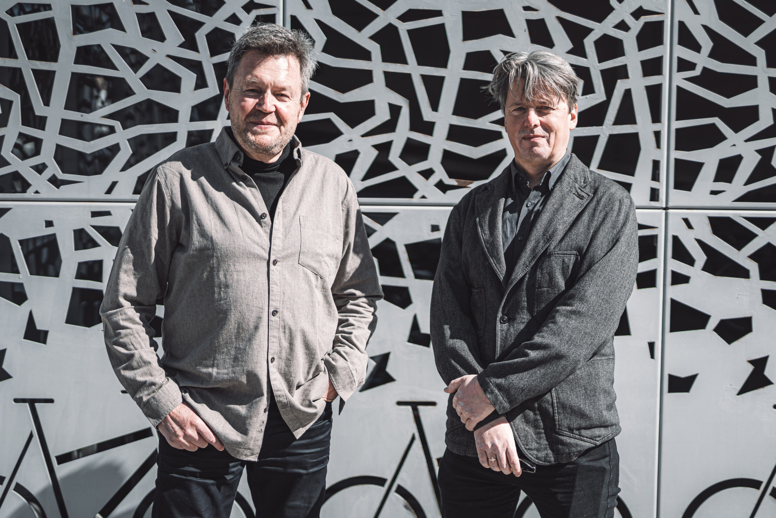 Erik Brataas (til høyre) og styreleder i FONO, Larry Bringsjord.