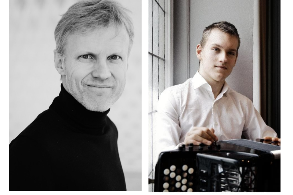 Pianist Håvard Gimse og akkordeonist Mathias Rugsveen