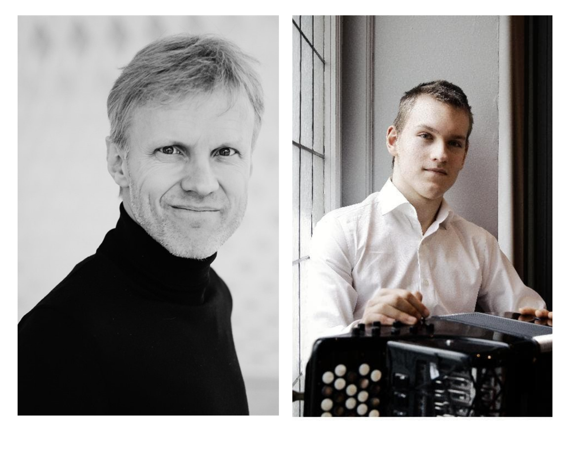 Pianist Håvard Gimse og akkordeonist Mathias Rugsveen