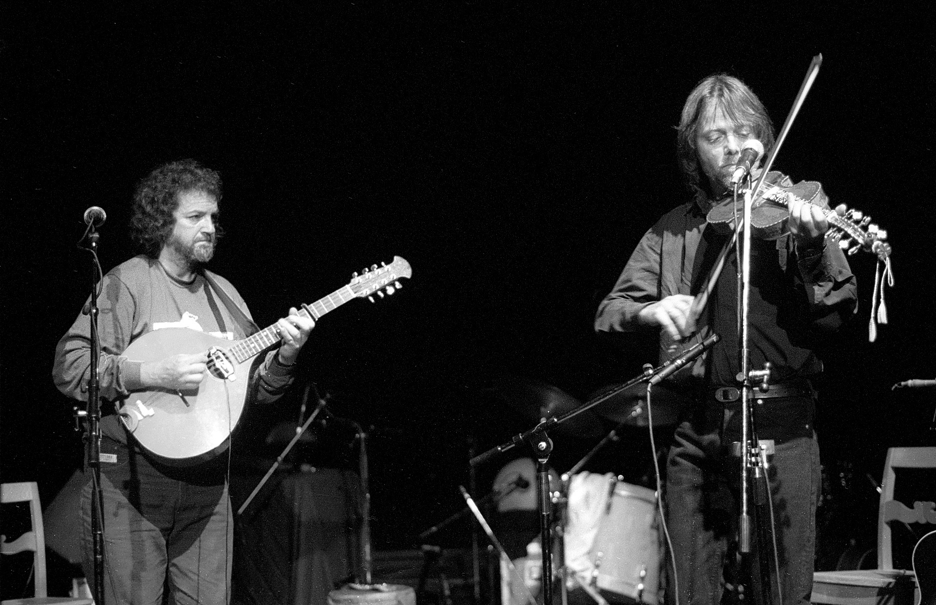 Lillebjørn Nilsen og Andy Irvine under konserten på Telemarkfestivalen i 1994.