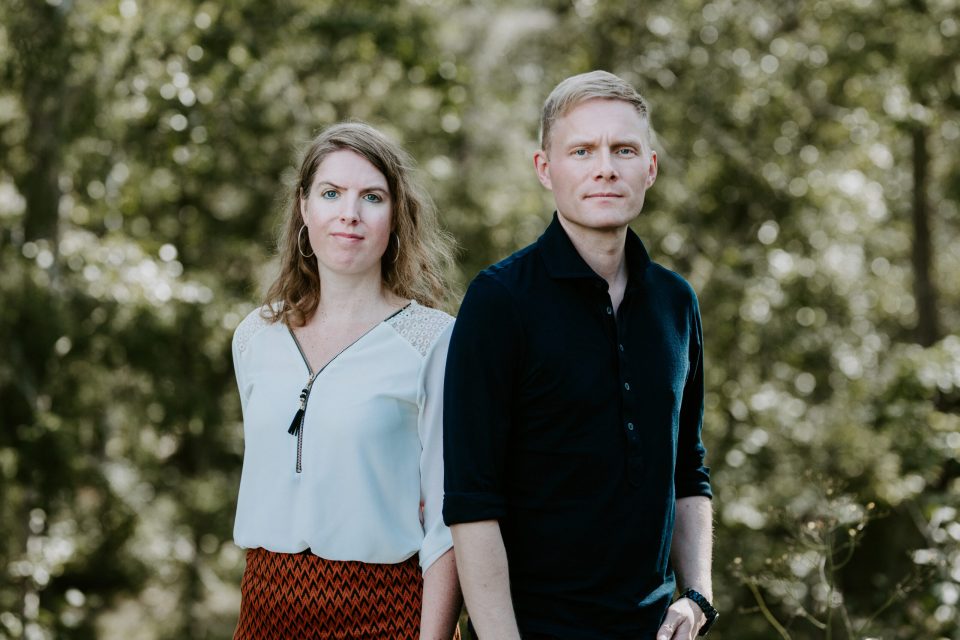 Stine Sørlie og Jørgen Karlstrøm, nestleder og styreleder i Norsk Komponistforening