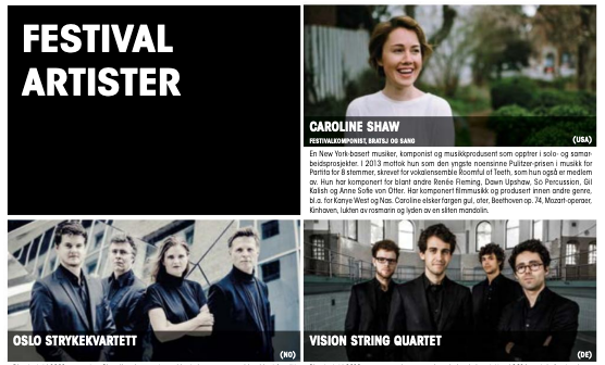 Faksimile Trondheim kammermusikkfestivals program