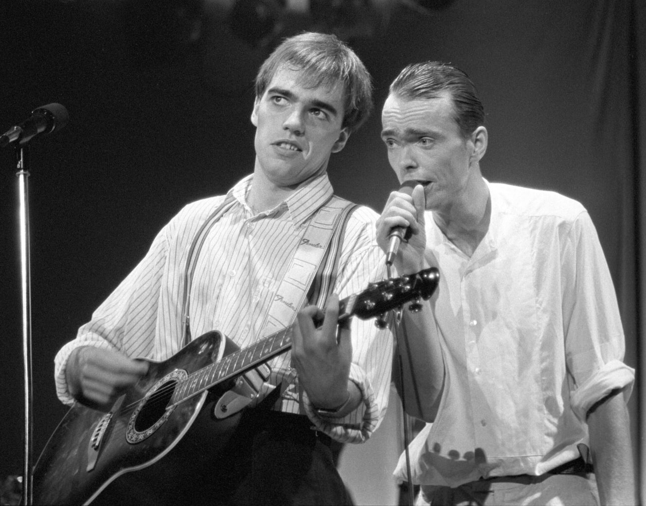 Popgruppa Monroes med Eivind Rølles (t.v.) og Lage Fosheim i 1984.