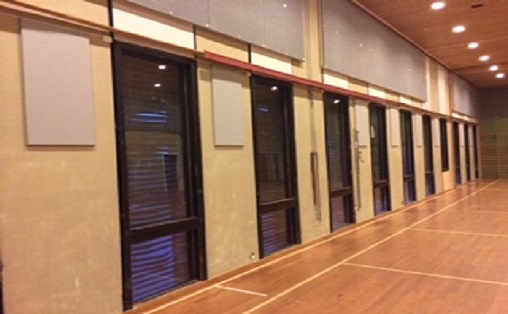 Gymsalen på Vormsund Ungdomsskole, et av mange øvingslokaler Norsk musikkråd ha målt akustikken Foto: Leif Kulsrud