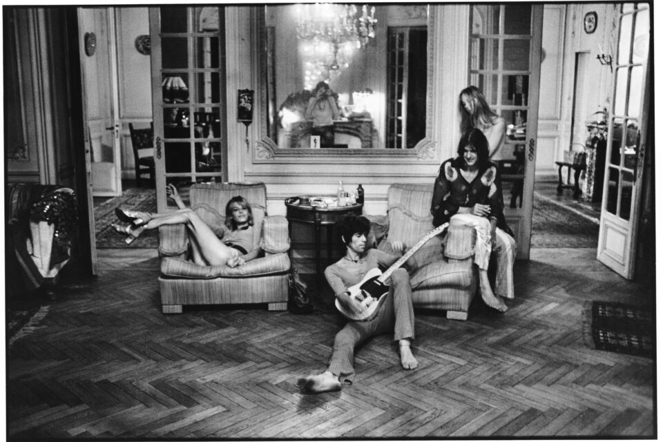 Keith, Anita Pallenberg, Gram Parsons and Gretchen Parsons, Telecaster Nellcote