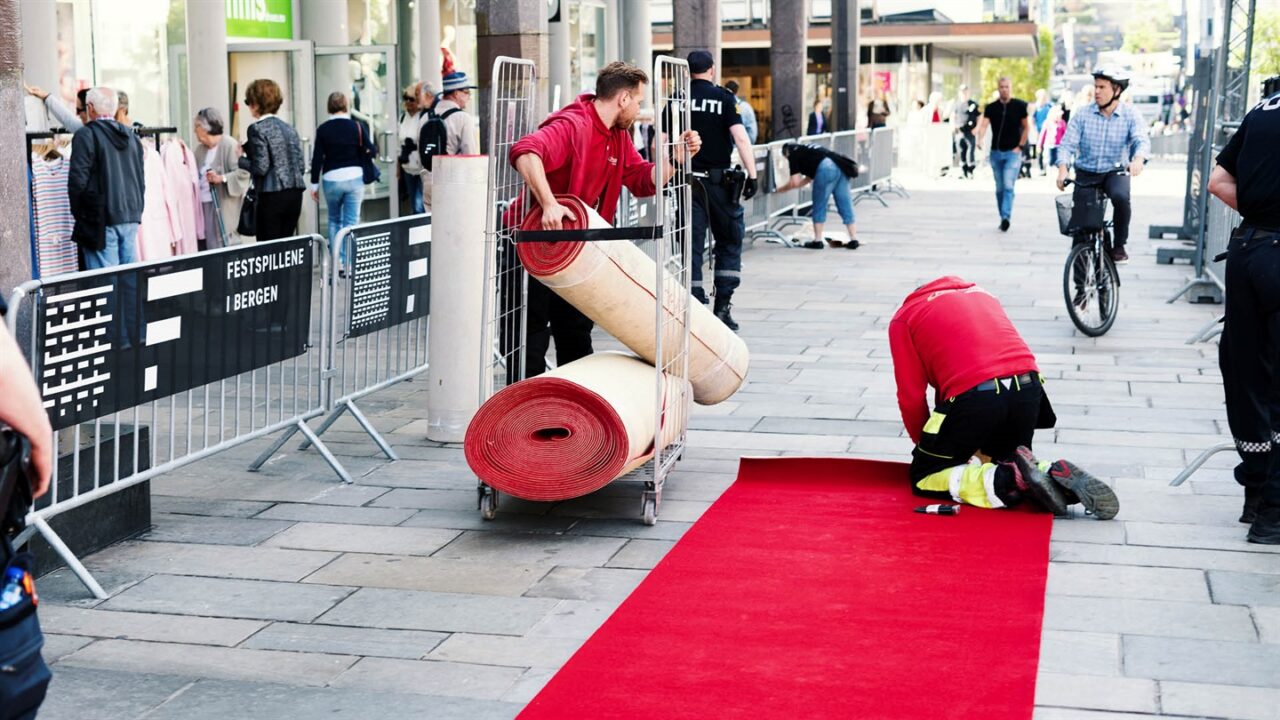 Røde løpere under Festspillene i Bergen