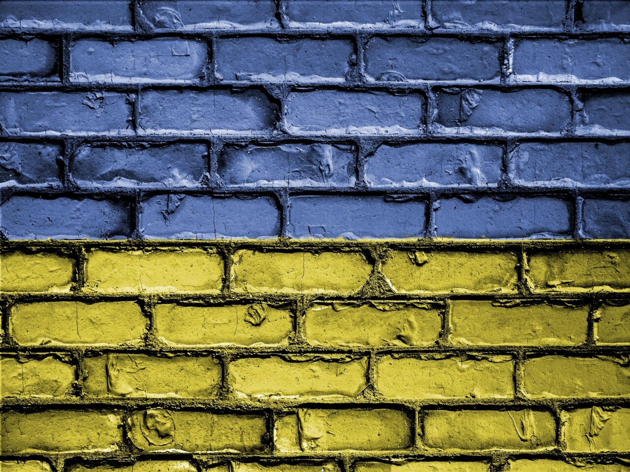 Ukraina mur flagg
