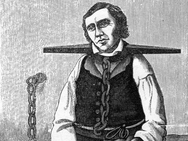 Gjest Baardsen slik han framstilles av ukjent kunstner i selvbiografi.