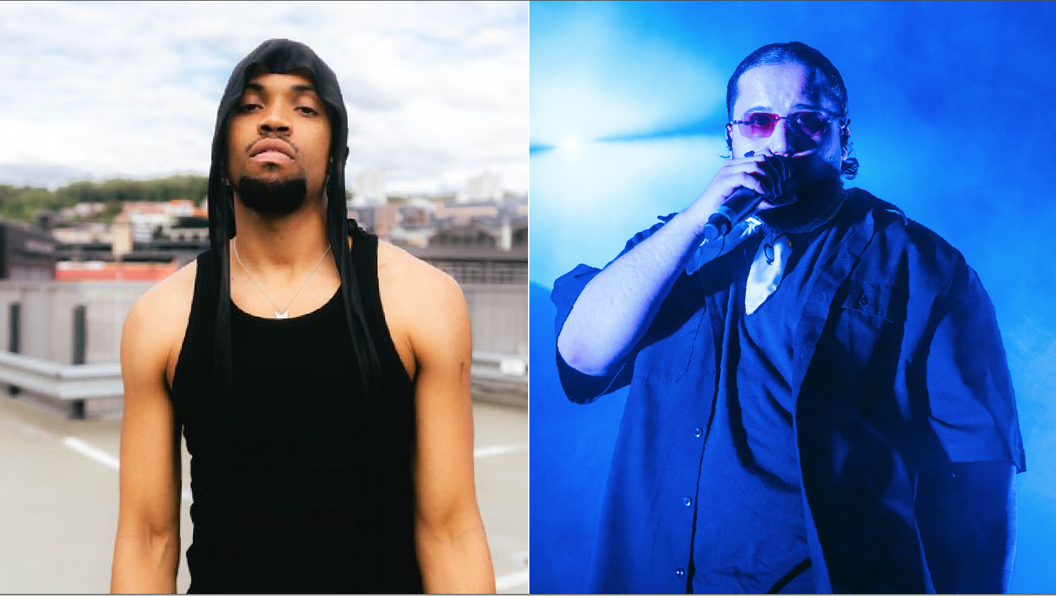 Oscar Blesson og Jonas Banyoub er blant de norske rapperne på Ruller Hardt i helga.