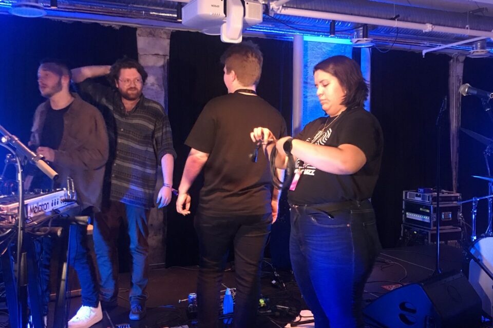 Priscilla Navas på praksisjobb på Kulturhuset sist helg.