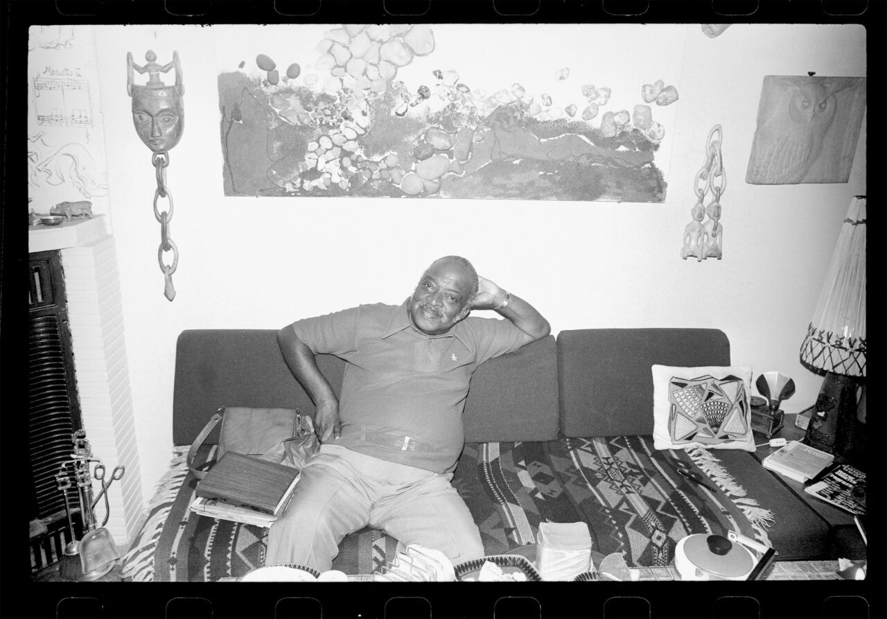 Count Basie i Randi Hultins sofa, juli 1977.