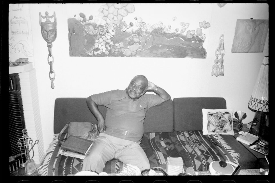 Count Basie i Randi Hultins sofa, juli 1977.