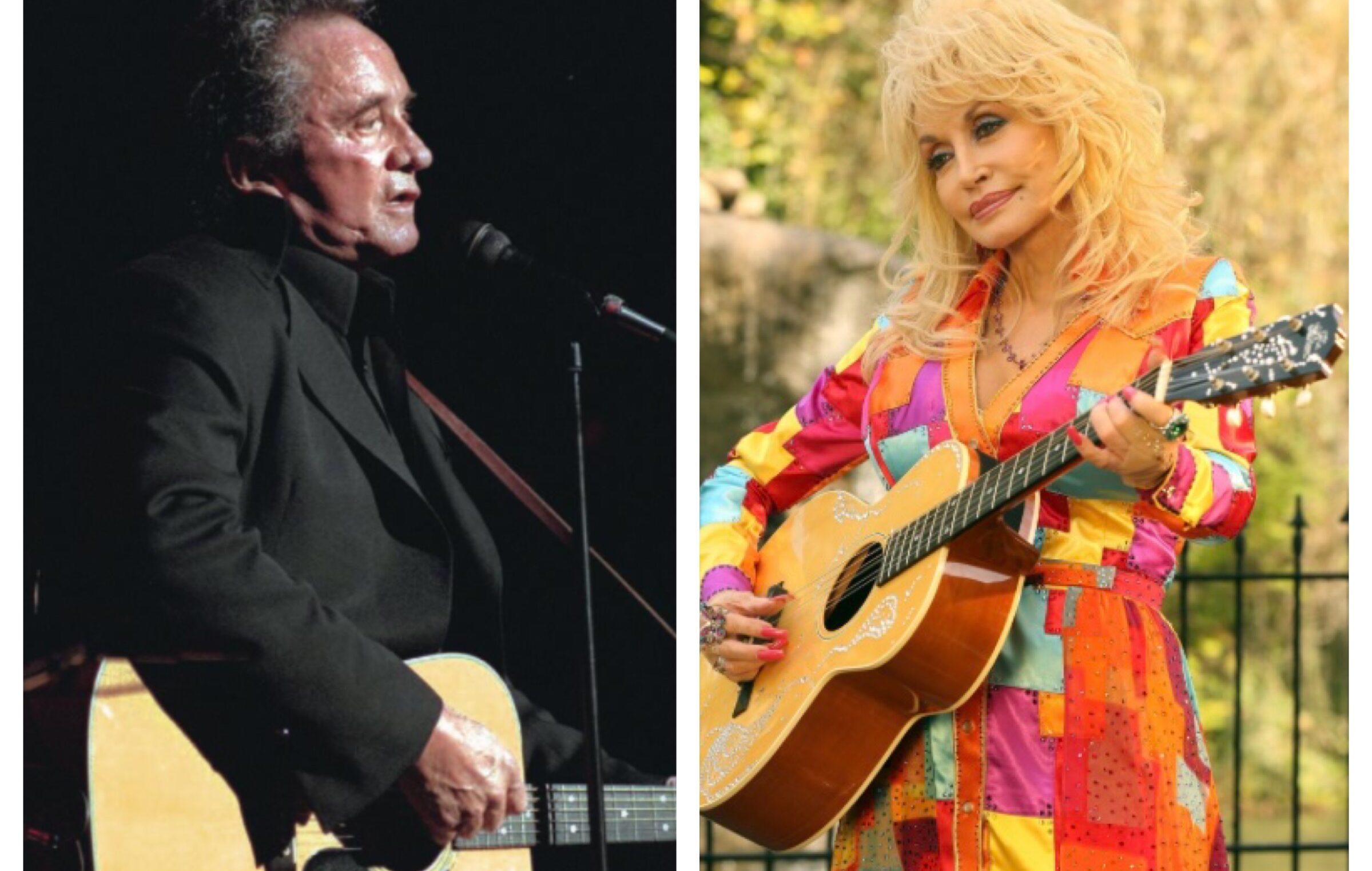 Johnny Cash og Dolly Parton littlarm