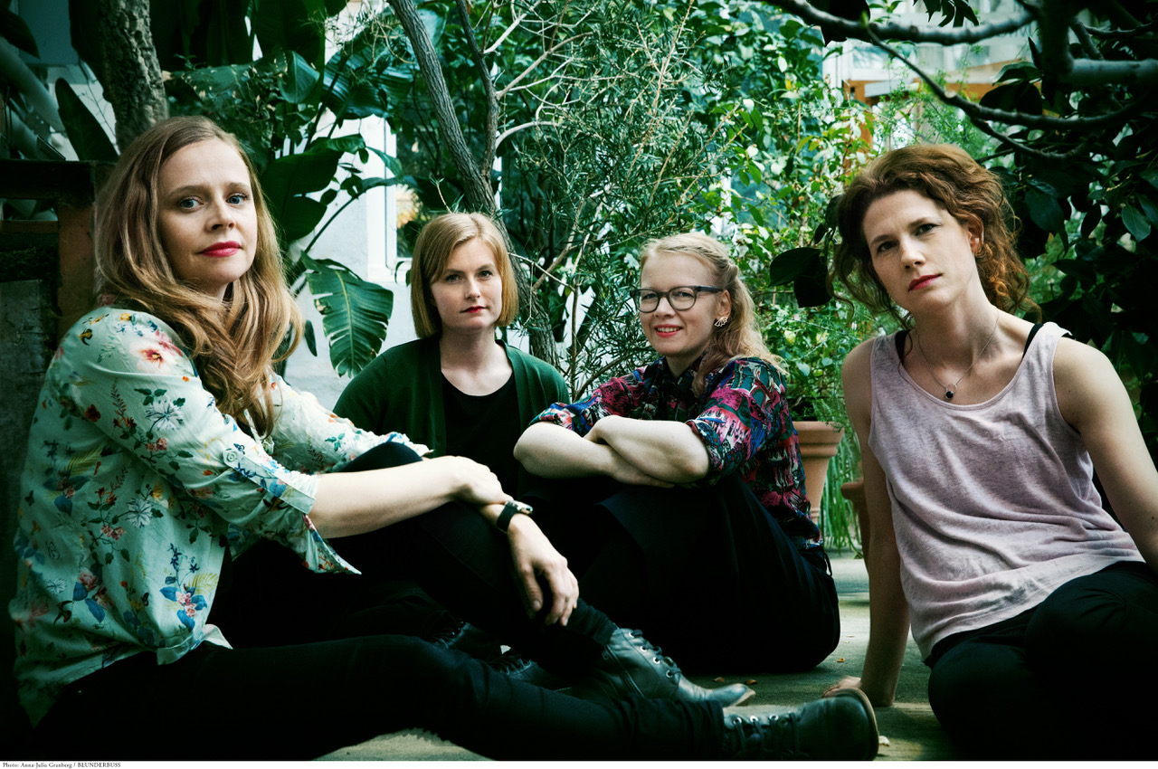 Tøyen Fil og Klafferi. Fra venstre Hanne Rekdal, Tove Margrethe Erikstad, Kristine Tjøgersen og Eira Bjørnstad Foss