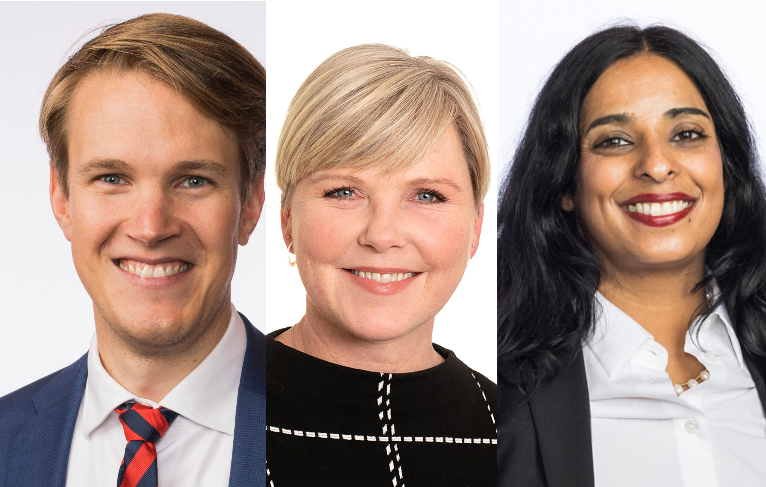 Torstein Tvedt Solberg (Ap) / Anne Beate Tvinnereim (Sp) / Lubna Jaffery (Ap).