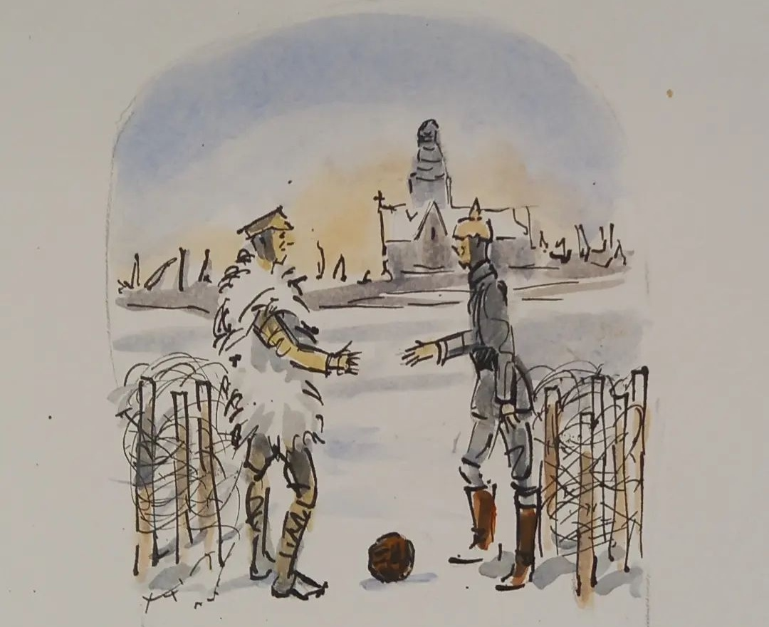 SINGELKUNSTEN: Søren Hawkes førestill seg juledagane i 1914 – kunstnaren jobbar som guide i Ypres i Flandern der skyttergravene kravde store offer under fyrste verdenskrig.