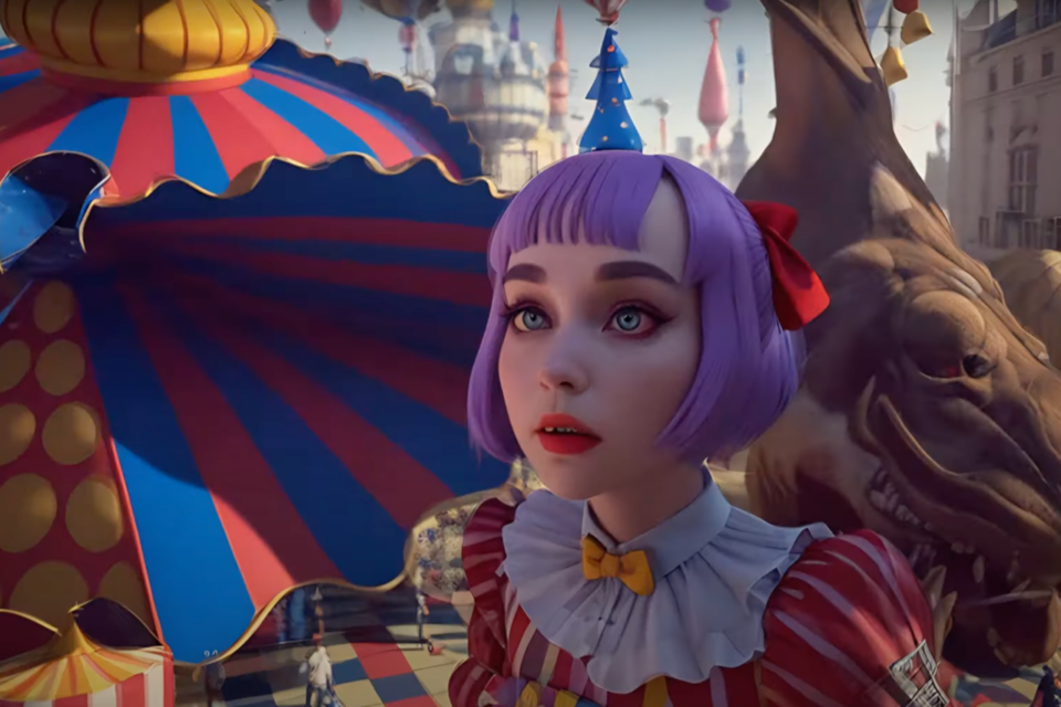 Skjermbilde fra Manuela Hofers KI musikkvideo Just A Dream