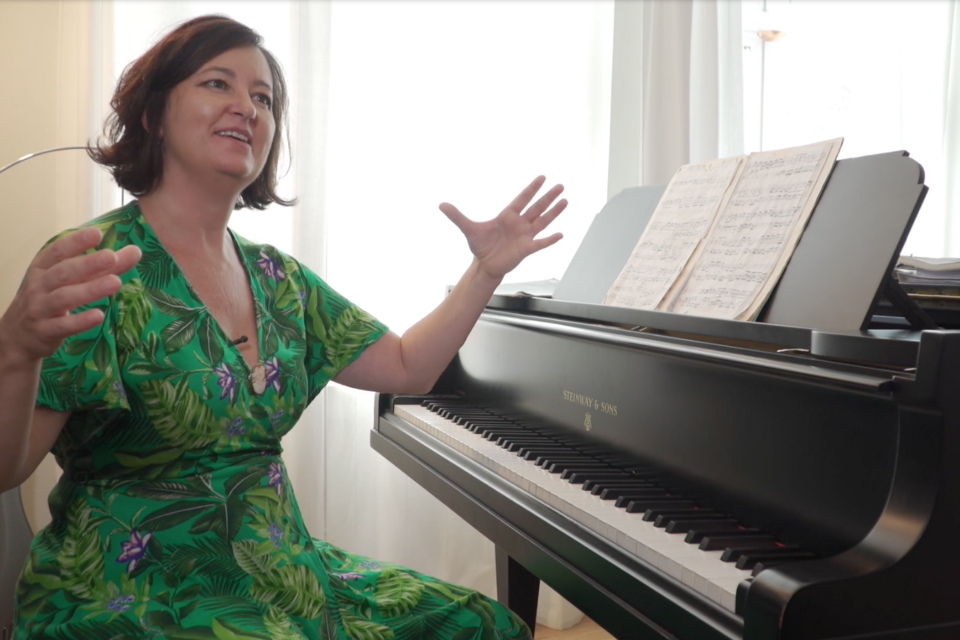 Skjermbilde fra videointervju med Annabel Guaita,