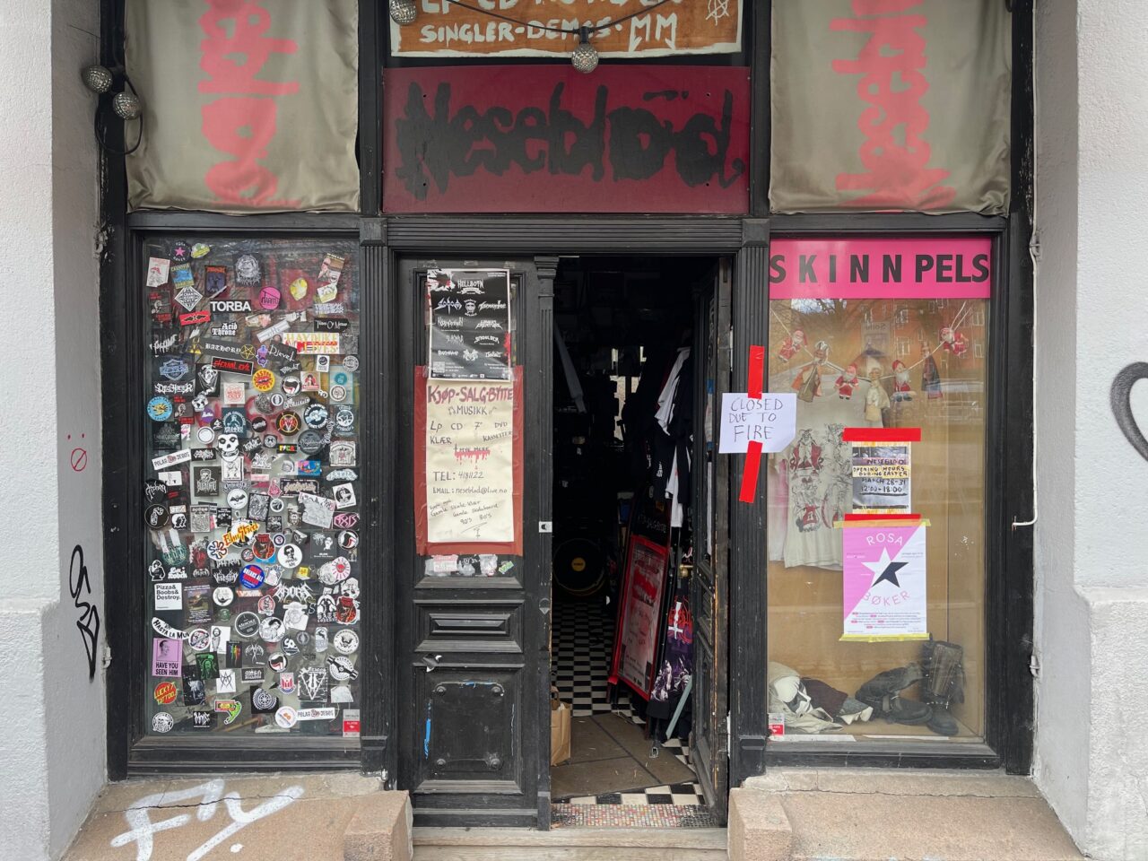 Neseblod stengt pga brann