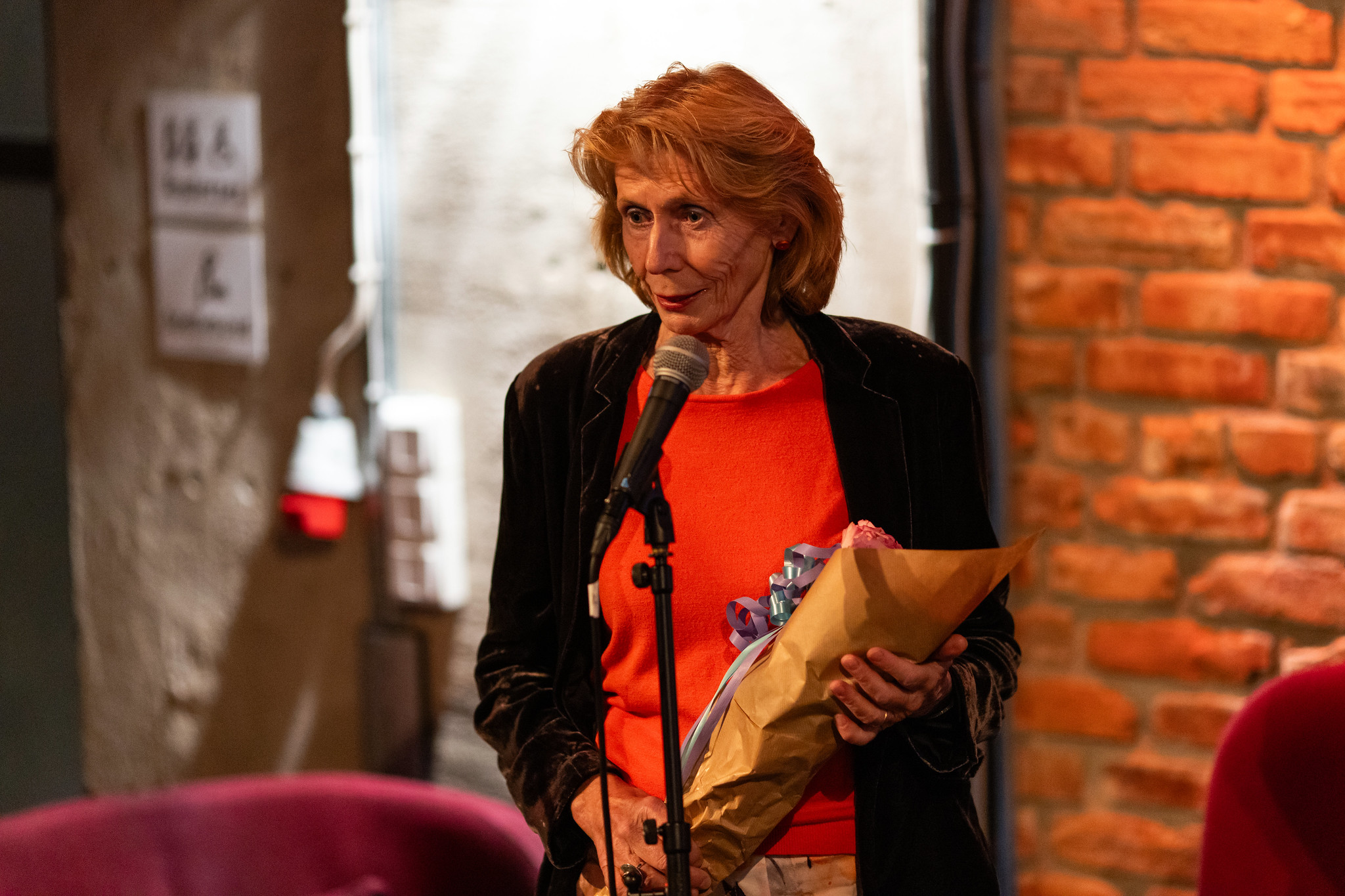 Bodil Maroni Jensen under lansering av boka Stemmer i samtidsmusikken under Ultima i Oslo september