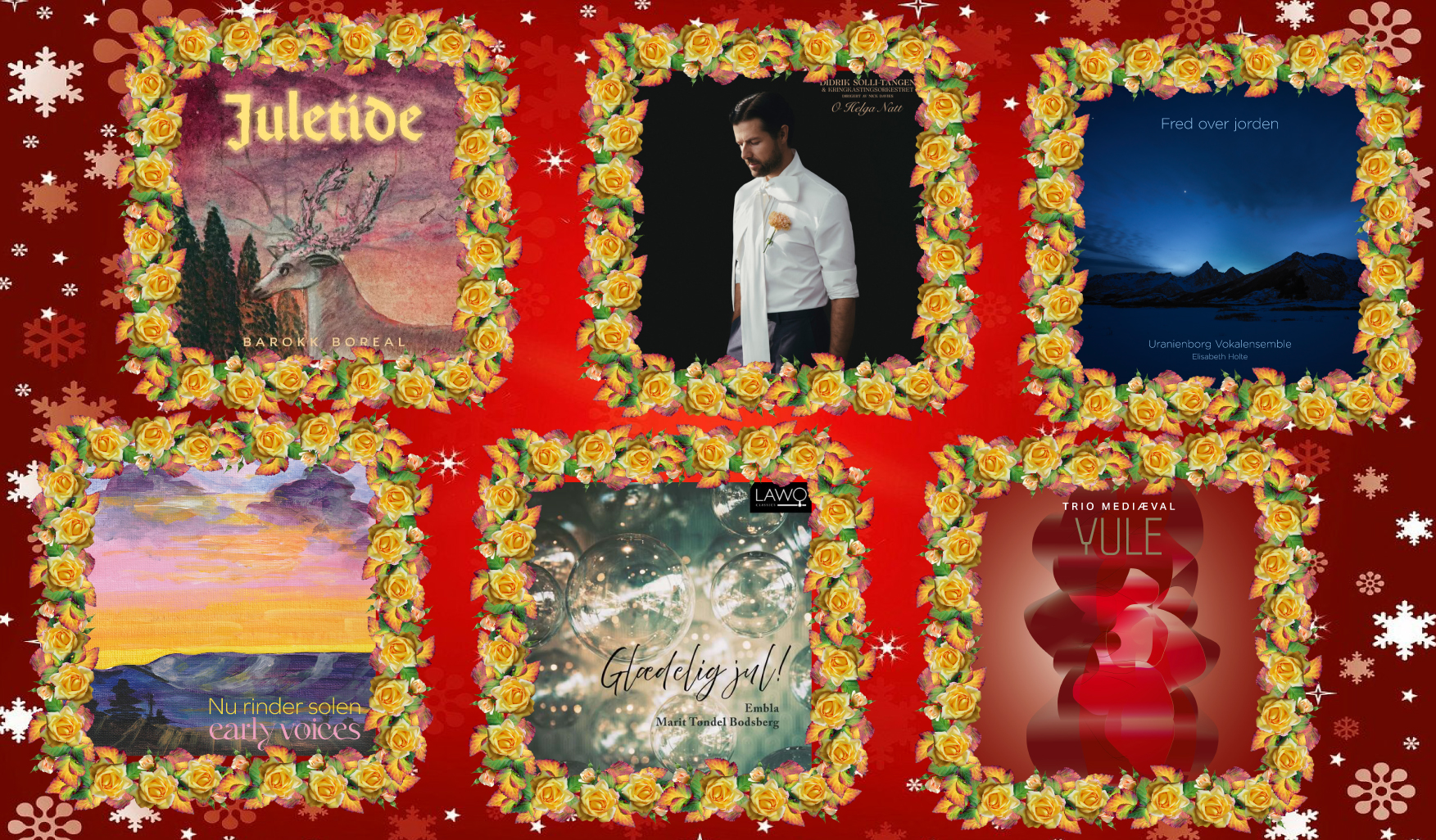 Kollasje med årets klassiske juleplater