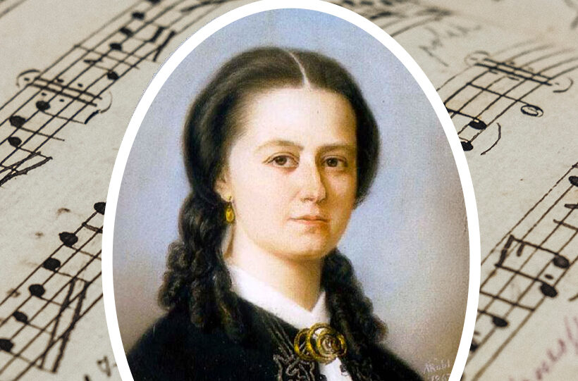 Illustrasjonsbilde ELNA – database. Portrett av komponisten Laura Netzel (1839 1927)