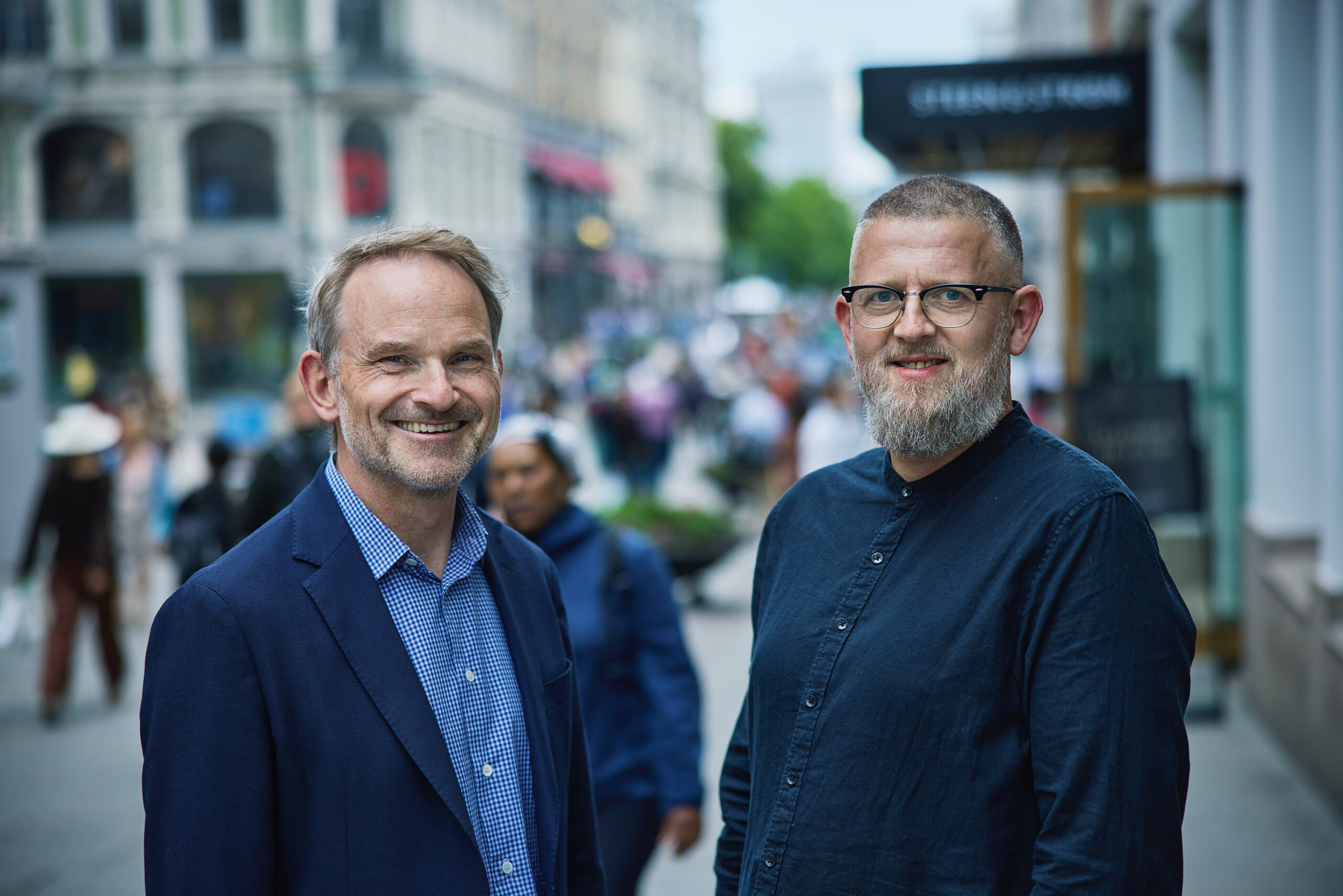 Adm.direktør i TONO, Karl Vestli og daglig leder i Gramo, Kim Skarning Andersen.